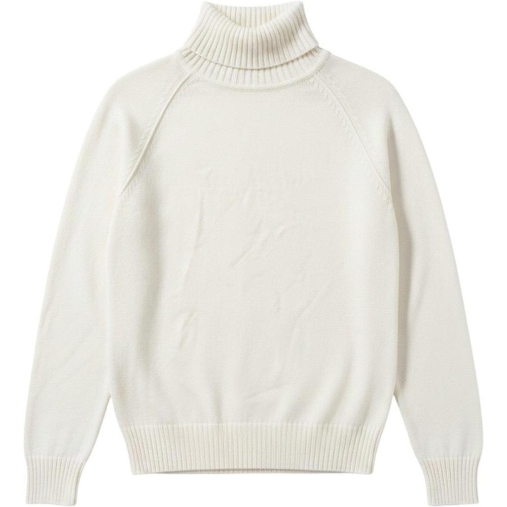 Jeanne Pierre cream cotton turtleneck sweater in a L, NWT size L
